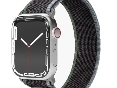 Apple Watch (42 44 45 SE 49mm) Vonmählen Trekking Loop Nylon Rem - Sort   Blå Online now