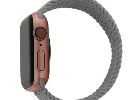 Apple Watch (38 40 SE 41 42mm) Elastisk Stof Rem - Str. S - Grå Discount