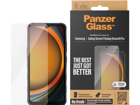 Samsung Galaxy Xcover 7   Xcover 6 Pro PanzerGlass Ultra Wide Fit Re:fresh Skærmbeskyttelse - Platinum Strength - Gennemsigtig Supply