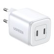 Ugreen PD 45W GaN USB-C Hurtig Vægoplader m. 2 x USB-C - Hvid on Sale