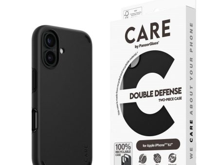 CARE by PanzerGlass iPhone 16 Feature Double Defence Cover - Sort Discount