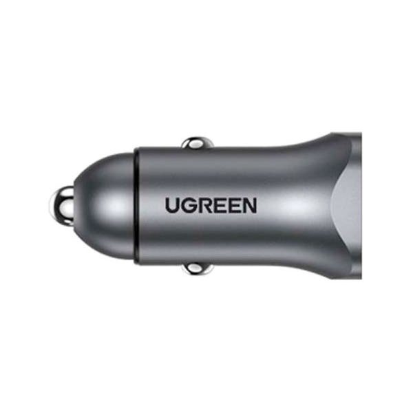 Ugreen Biloplader PD 30W m. USB-C & USB-A - Grå on Sale