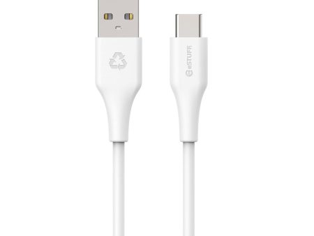 eSTUFF INFINITE USB-A til USB-C Kabel 60W 2 m - 100% Genbrugsplastik - Hvid Online Hot Sale