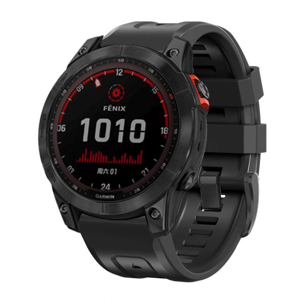 Universal Garmin 26mm QuickFit Tech-Protect Icon Band Silikone Rem - Sort Online