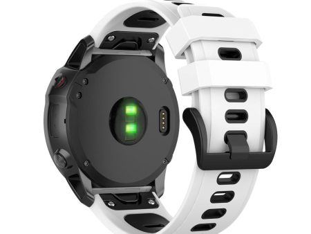 Universel Garmin Rem (26mm QuickFit) Klassisk Silikone Rem inkl. Skruetrækkere - Hvid   Sort Online