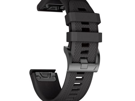 Universal Garmin 26mm QuickFit Rem Tech-Protect Smooth Silikone Rem - Sort Hot on Sale