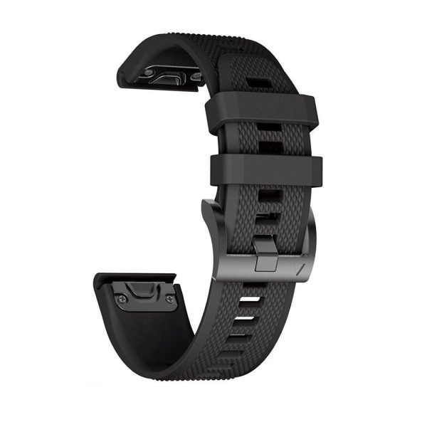 Universal Garmin 26mm QuickFit Rem Tech-Protect Smooth Silikone Rem - Sort Hot on Sale