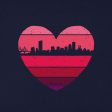 Boston Heart Retro Skyline Youth Hoodie on Sale