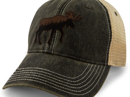 Moose Tree Skyline Leather Patch Dirty Water Trucker Discount