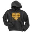 Black & Gold Stacked Boston Heart Youth Hoodie Supply