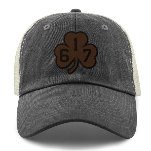 617 Shamrock Leather Patch Relaxed Trucker Online Hot Sale