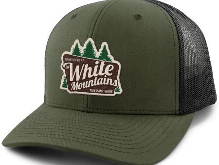 I d Rather Be At The White Mountains Classic Snapback Trucker Hot on Sale