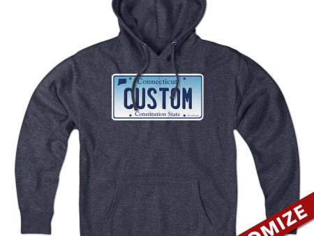 Custom Connecticut License Plate Hoodie Fashion