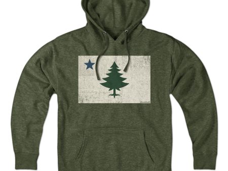 Vintage Maine Flag Hoodie For Discount