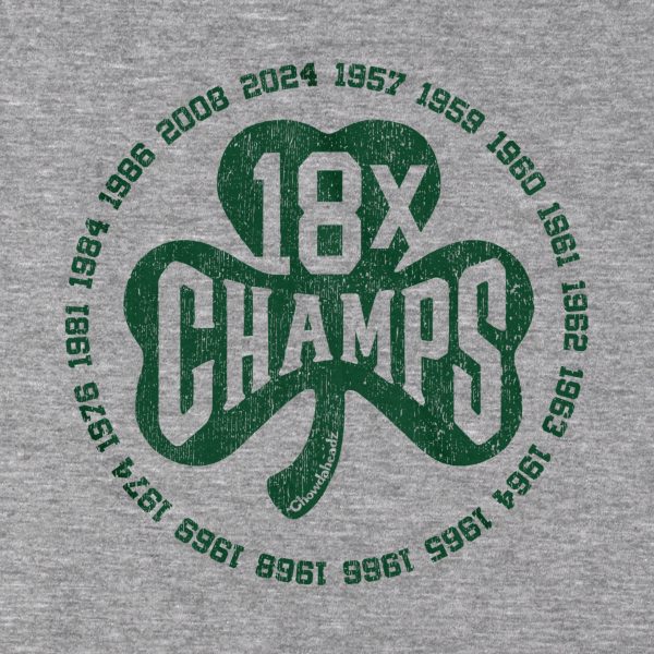 18x Boston Basketball Champions Shamrock Hoodie Sale