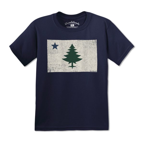 Vintage Maine Flag Youth T-shirt Hot on Sale