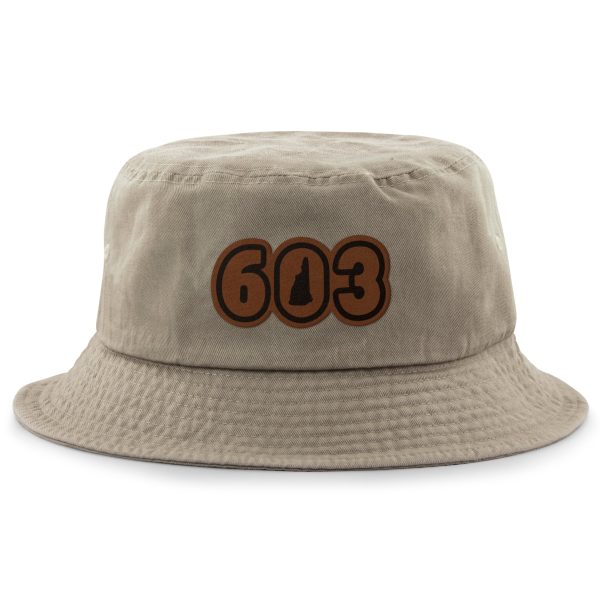 603 New Hampshire Leather Patch Bucket Hat Sale