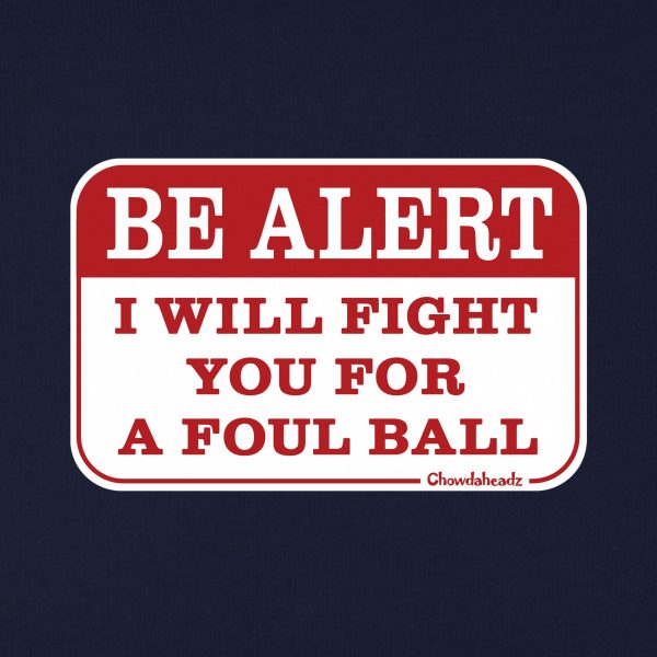 Be Alert Foul Balls Ballpark Sign Youth Hoodie Cheap