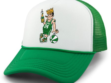 18x Boston Basketball Champions Leprechaun Foam Trucker Hat Fashion