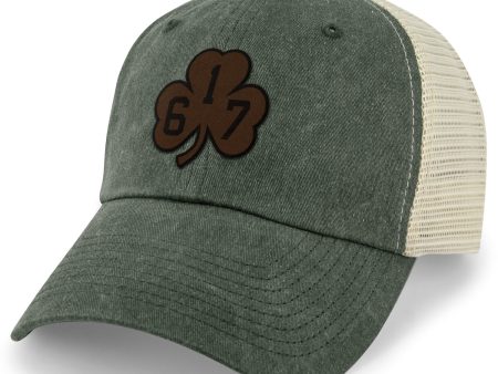 617 Shamrock Leather Patch Relaxed Trucker Online Hot Sale