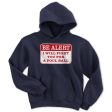 Be Alert Foul Balls Ballpark Sign Youth Hoodie Cheap