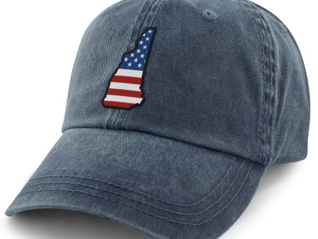 New Hampshire USA Patch Washed Dad Hat Online Sale