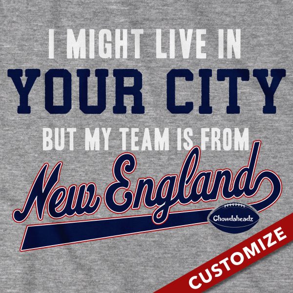 My Football Team Is In New England Custom Hoodie Supply