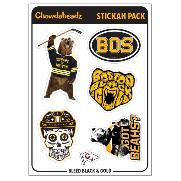 Bleed Black & Gold Sticker Pack For Sale