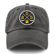 BOS Hockey Emblem Washed Dad Hat Online now