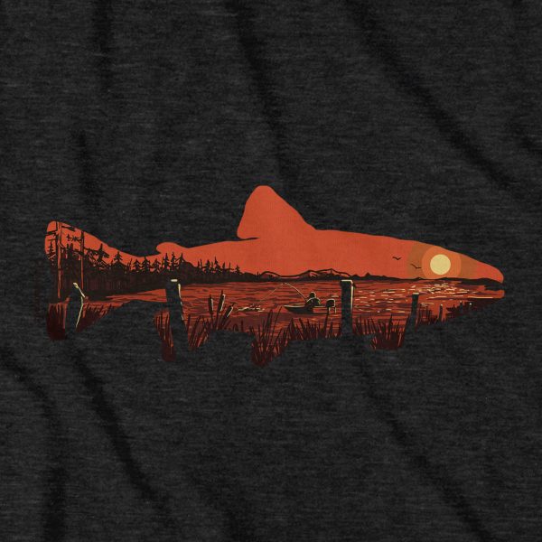 Sunset Trout T-Shirt Online Sale