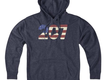 Patriotic 207 Maine Hoodie Online Sale