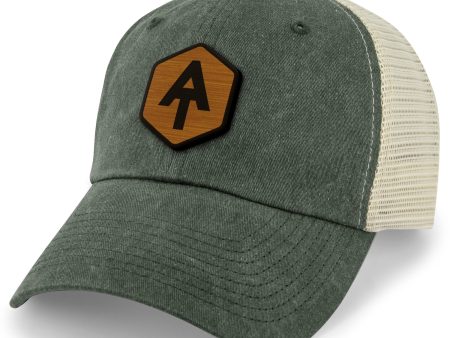 Appalachian Trail Wood Grain Patch Relaxed Trucker For Cheap