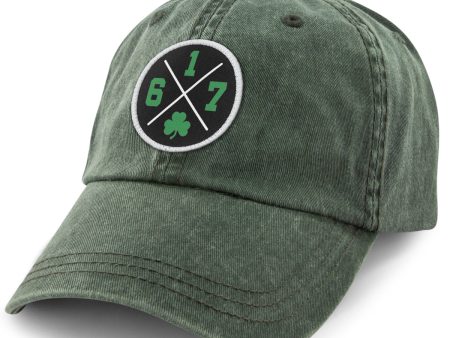 617 Shamrock Emblem Washed Dad Hat Online now