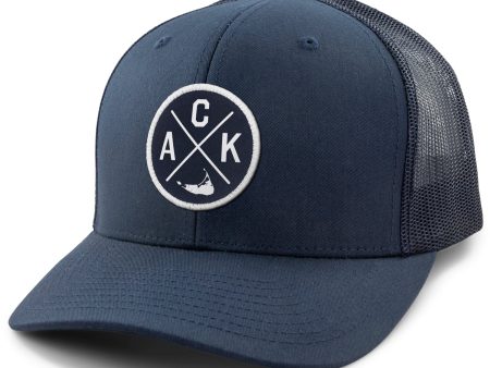 Nantucket ACK Emblem Classic Snapback Trucker Online Hot Sale