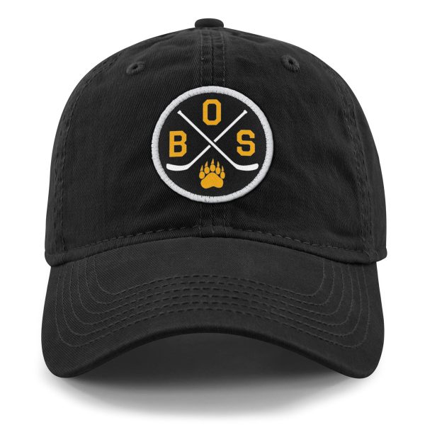 BOS Hockey Emblem Dad Hat For Cheap