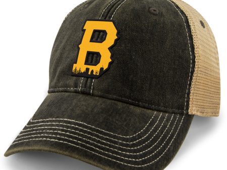 Boston B Skyline Black & Gold Dirty Water Trucker Online Hot Sale