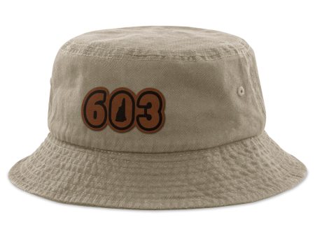 603 New Hampshire Leather Patch Bucket Hat Sale