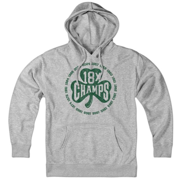 18x Boston Basketball Champions Shamrock Hoodie Sale