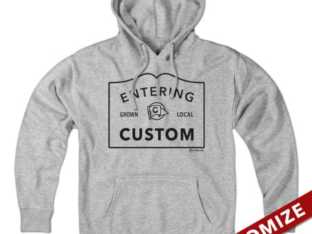 Entering  Custom  City or Town Sign Hoodie Online now