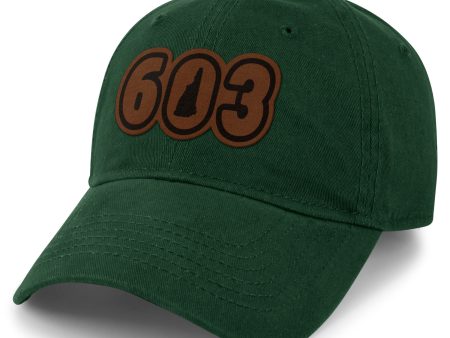 603 New Hampshire Leather Patch Dad Hat For Discount