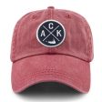 Nantucket ACK Emblem Washed Dad Hat For Cheap