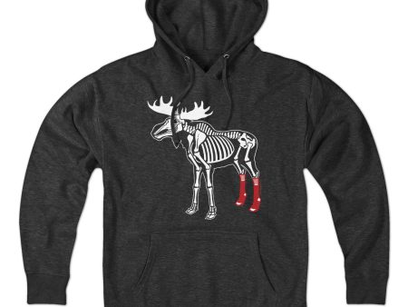 Socks On Moose Skeleton Hoodie Supply