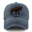 Moose Tree Skyline Leather Patch Washed Dad Hat For Discount