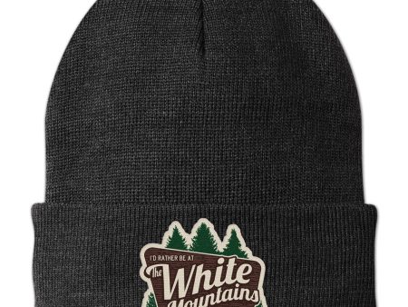 I d Rather Be At The White Mountains Cuff Knit For Discount