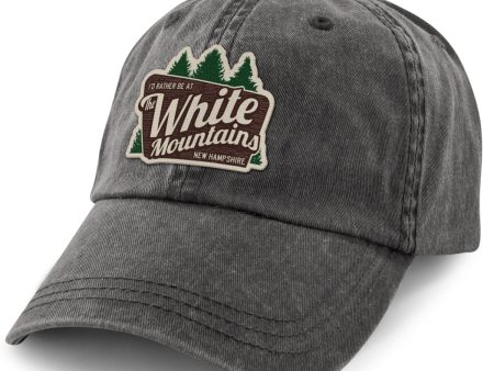 I d Rather Be At The White Mountains Washed Dad Hat For Discount