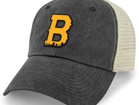 Boston B Skyline Black & Gold Relaxed Trucker For Cheap