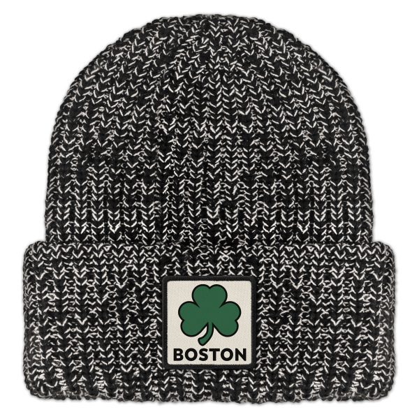 Boston Shamrock Printed Patch Chunky Knit Sale