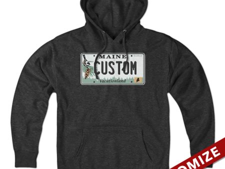 Custom Maine License Plate Hoodie Online Hot Sale