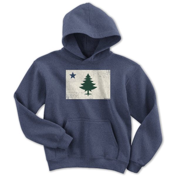 Vintage Maine Flag Youth Hoodie Fashion