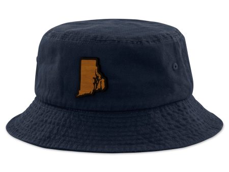 Rhode Island State Wood Grain Patch Bucket Hat Online Sale